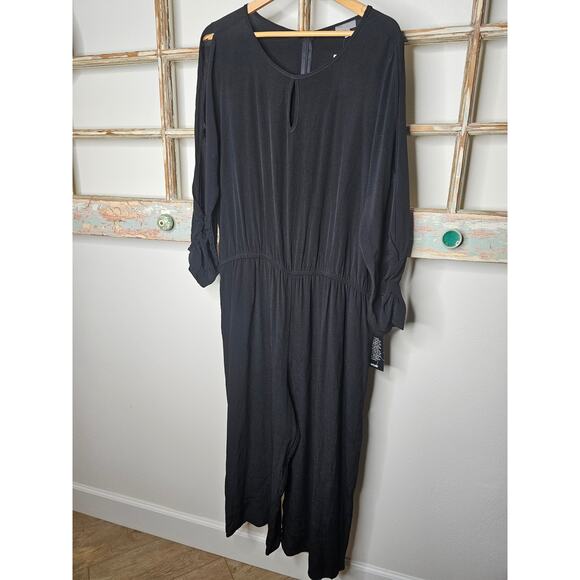 NWT Avenue Black Cold Shoulder Boat Neck Ladies Jumpsuit size 18/20 - Picture 16 of 16